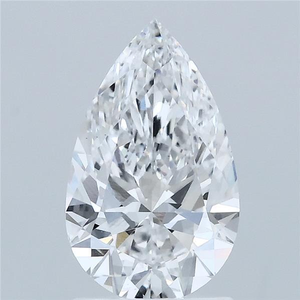 1.58 Carat Pear Shaped, Ideal Cut, D Color, VVS2 Clarity, IGI Certified Lab Grown Diamond