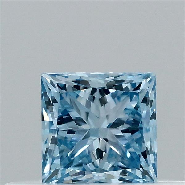 0.31 Carat Princess Shaped, Excellent Cut, FANCY VIVID BLUE Color, VS1 Clarity, IGI Certified Lab Grown Diamond