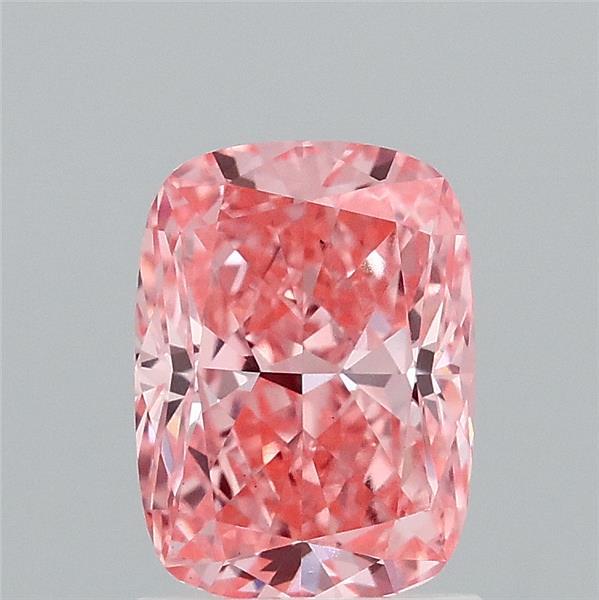 1.51 Carat Cushion Shaped, Ideal Cut, FANCY VIVID PINK Color, VS2 Clarity, IGI Certified Lab Grown Diamond
