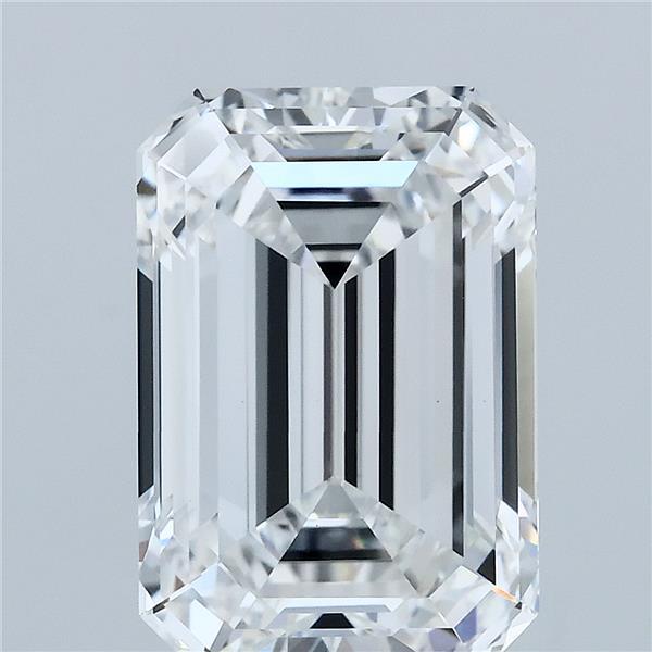 5.08 Carat Emerald Shaped, Ideal Cut, E Color, VVS2 Clarity, IGI Certified Lab Grown Diamond
