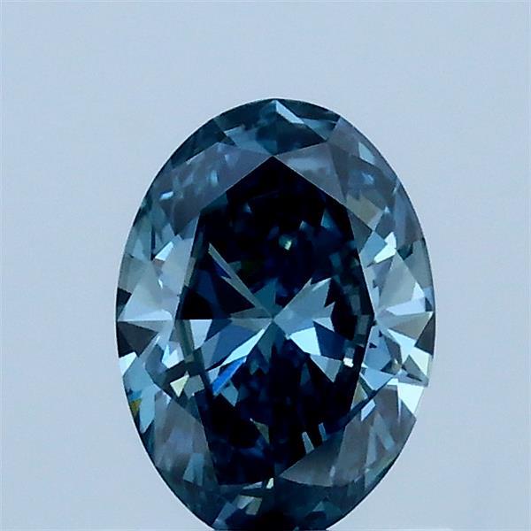 0.70 Carat Oval Shaped, Ideal Cut, FANCY VIVID BLUE Color, VS2 Clarity, IGI Certified Lab Grown Diamond