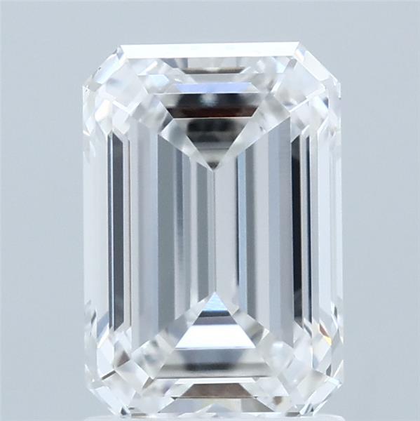 1.93 Carat Emerald Shaped, Ideal Cut, D Color, VVS2 Clarity, IGI Certified Lab Grown Diamond