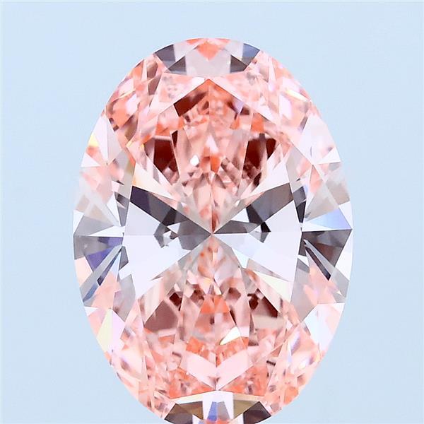 3.00 Carat Oval Shaped, Ideal Cut, FANCY VIVID PINK Color, VVS2 Clarity, IGI Certified Lab Grown Diamond