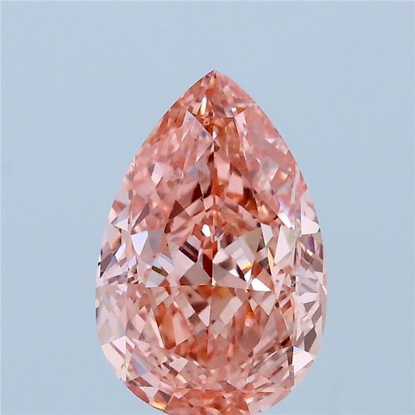 2.01 Carat Pear Shaped, Excellent Cut, FANCY VIVID PINK Color, VS2 Clarity, IGI Certified Lab Grown Diamond