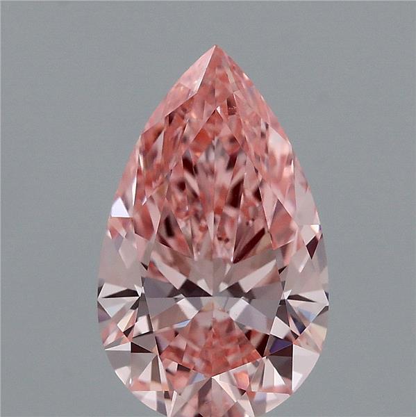 1.48 Carat Pear Shaped, Ideal Cut, FANCY VIVID PINK Color, VVS2 Clarity, IGI Certified Lab Grown Diamond