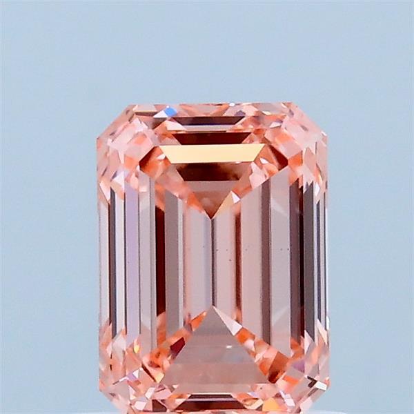 1.01 Carat Emerald Shaped, Ideal Cut, FANCY VIVID PINK Color, VS1 Clarity, IGI Certified Lab Grown Diamond