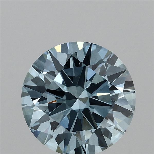 2.50 Carat Round Shaped, Excellent Cut, FANCY VIVID BLUE Color, VS2 Clarity, IGI Certified Lab Grown Diamond