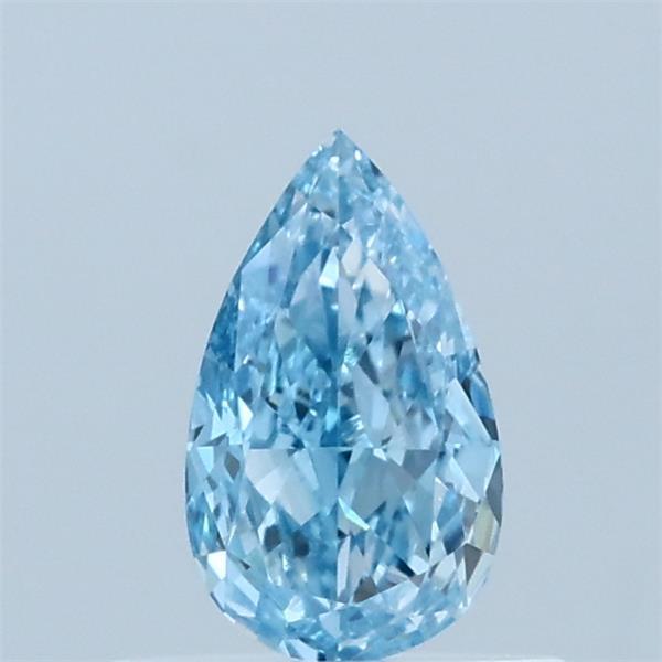 0.51 Carat Pear Shaped, Ideal Cut, FANCY VIVID BLUE Color, VVS2 Clarity, IGI Certified Lab Grown Diamond