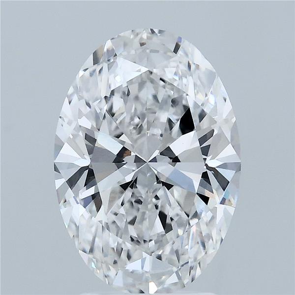 3.06 Carat Oval Shaped, Ideal Cut, D Color, VVS2 Clarity, IGI Certified Lab Grown Diamond