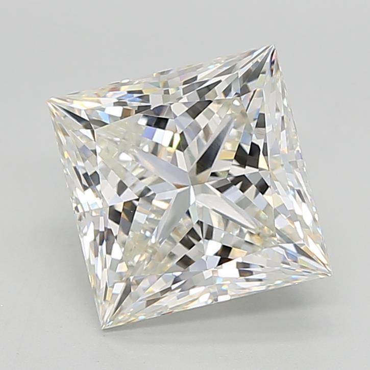 4.07 Carat Princess Shaped, Ideal Cut, G Color, VVS2 Clarity, IGI Certified Lab Grown Diamond