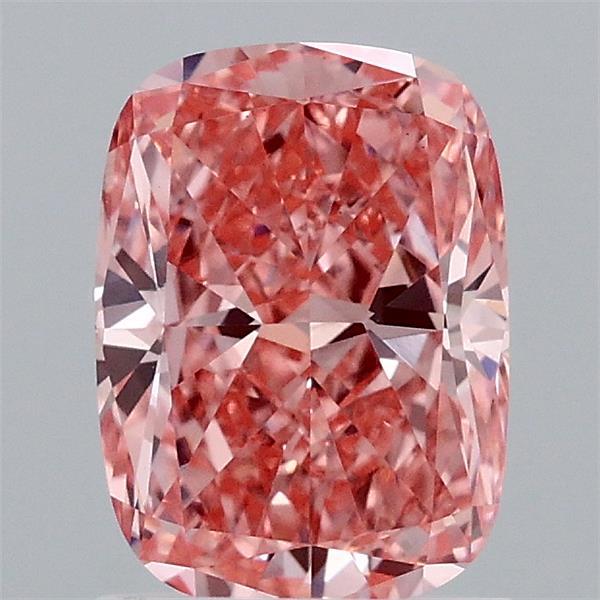 1.50 Carat Cushion Shaped, Excellent Cut, FANCY VIVID PINK Color, VVS2 Clarity, IGI Certified Lab Grown Diamond