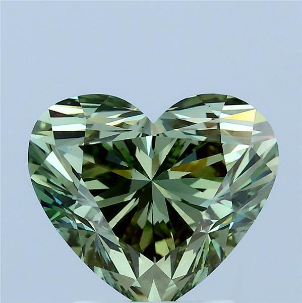 2.51 Carat Heart Shaped, Excellent Cut, FANCY VIVID GREEN Color, VS1 Clarity, IGI Certified Lab Grown Diamond