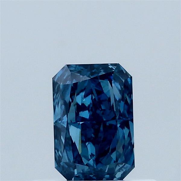 0.50 Carat Radiant Shaped, Ideal Cut, FANCY VIVID BLUE Color, VVS2 Clarity, IGI Certified Lab Grown Diamond