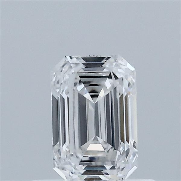 0.59 Carat Emerald Shaped, Ideal Cut, D Color, VS1 Clarity, IGI Certified Lab Grown Diamond