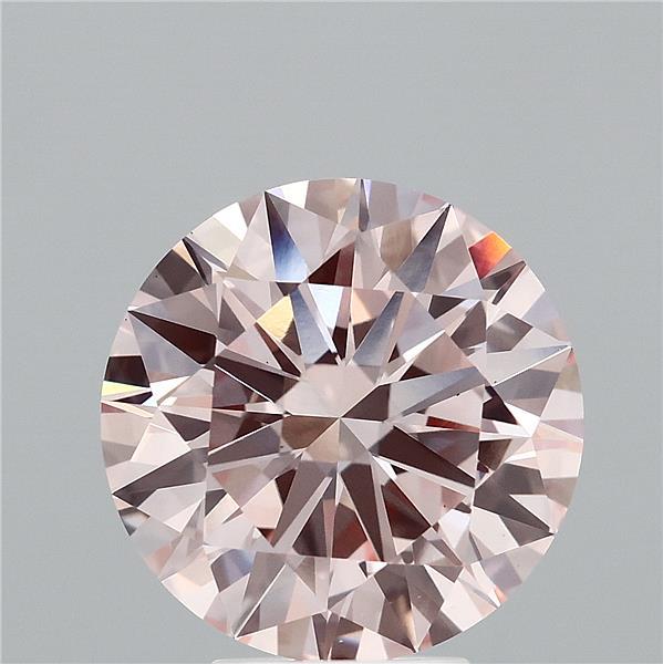 5.09 Carat Round Shaped, Ideal Cut, FANCY PINK Color, VS1 Clarity, IGI Certified Lab Grown Diamond