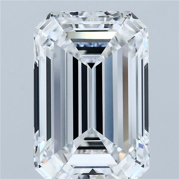 6.56 Carat Emerald Shaped, Ideal Cut, E Color, VVS2 Clarity, IGI Certified Lab Grown Diamond