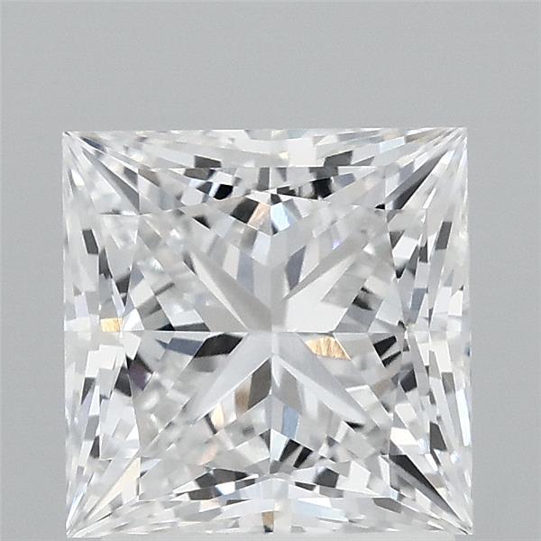 2.06 Carat Princess Shaped, Ideal Cut, E Color, VVS2 Clarity, GIA Certified Lab Grown Diamond