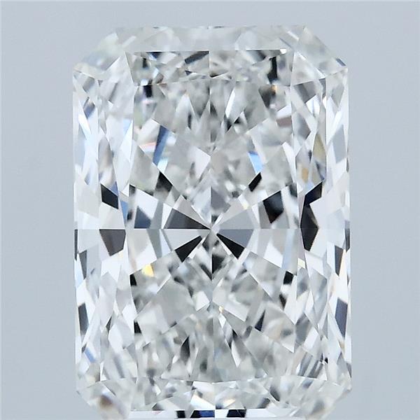 3.59 Carat Radiant Shaped, Ideal Cut, F Color, VVS2 Clarity, IGI Certified Lab Grown Diamond