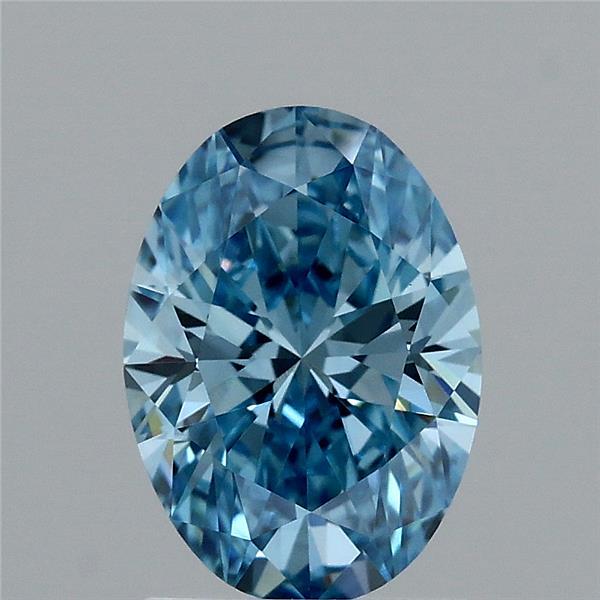 1.53 Carat Oval Shaped, Ideal Cut, FANCY VIVID BLUE Color, VS1 Clarity, IGI Certified Lab Grown Diamond