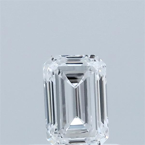 0.52 Carat Emerald Shaped, Ideal Cut, D Color, VVS2 Clarity, IGI Certified Lab Grown Diamond
