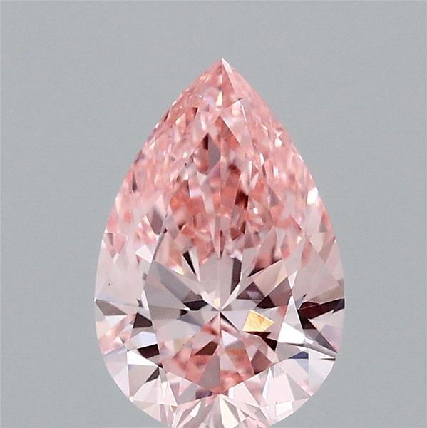 0.94 Carat Pear Shaped, Ideal Cut, FANCY VIVID PINK Color, VVS2 Clarity, IGI Certified Lab Grown Diamond