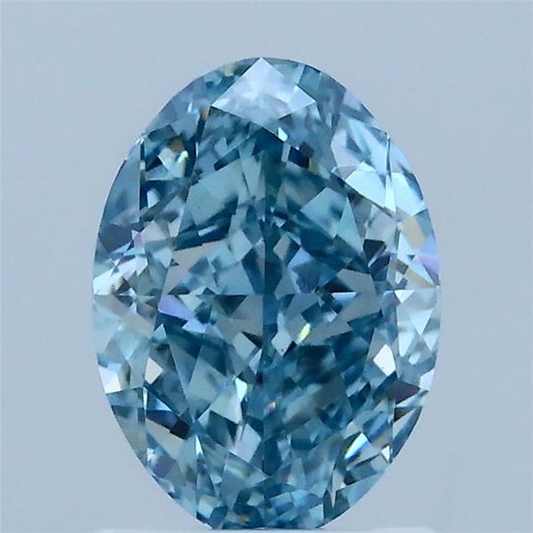 1.61 Carat Oval Shaped, Excellent Cut, FANCY VIVID BLUE Color, VS1 Clarity, IGI Certified Lab Grown Diamond
