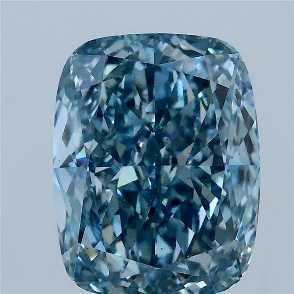 3.04 Carat Cushion Shaped, Ideal Cut, FANCY VIVID BLUE Color, VS2 Clarity, IGI Certified Lab Grown Diamond