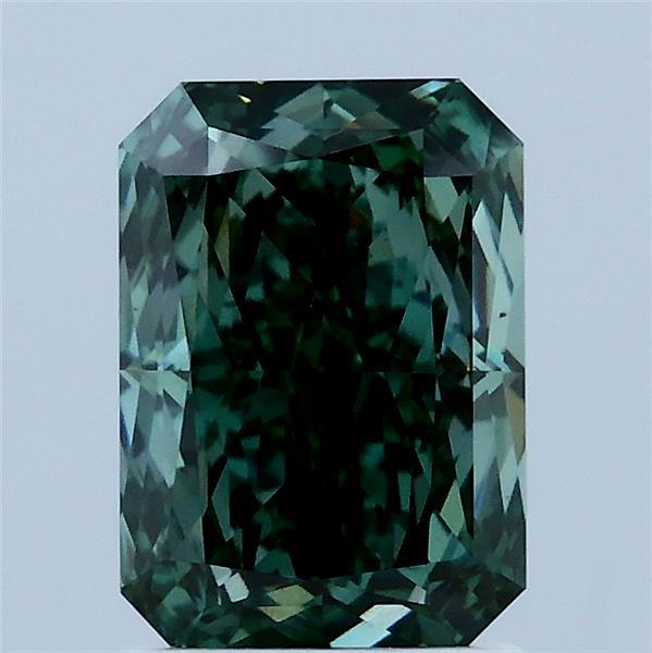 2.04 Carat Radiant Shaped, Excellent Cut, FANCY VIVID GREEN Color, VS2 Clarity, IGI Certified Lab Grown Diamond