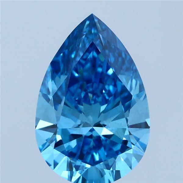 2.04 Carat Pear Shaped, Ideal Cut, FANCY VIVID BLUE Color, SI1 Clarity, IGI Certified Lab Grown Diamond