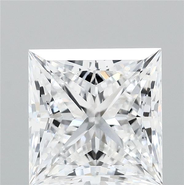 4.02 Carat Princess Shaped, Ideal Cut, D Color, VS1 Clarity, IGI Certified Lab Grown Diamond