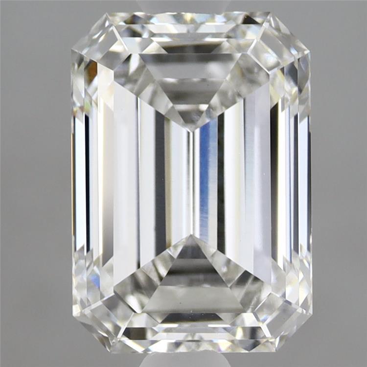 2.70 Carat Emerald Shaped, Ideal Cut, F Color, VVS2 Clarity, IGI Certified Lab Grown Diamond