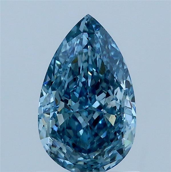 1.24 Carat Pear Shaped, Excellent Cut, FANCY VIVID BLUE Color, VS1 Clarity, IGI Certified Lab Grown Diamond
