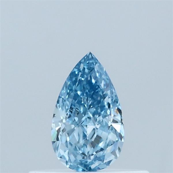 0.36 Carat Pear Shaped, Excellent Cut, FANCY VIVID BLUE Color, VVS2 Clarity, IGI Certified Lab Grown Diamond