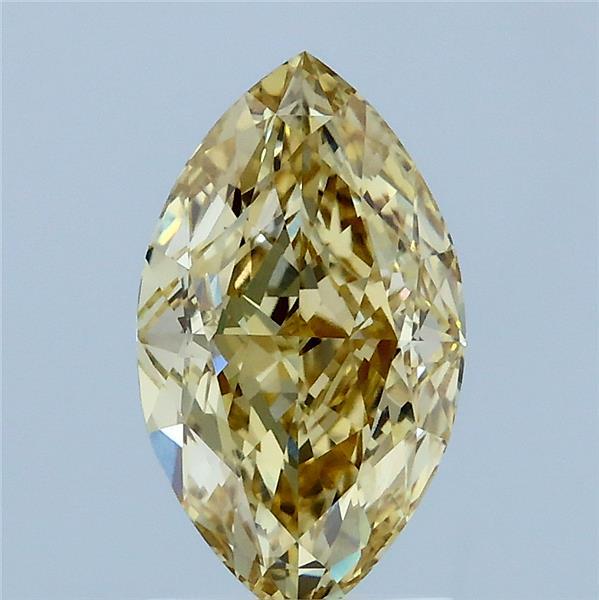 1.81 Carat Marquise Shaped, Ideal Cut, FANCY INTENSE YELLOW Color, VVS2 Clarity, IGI Certified Lab Grown Diamond