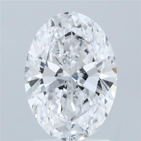 2.00 Carat Oval Shaped, Ideal Cut, D Color, VVS2 Clarity, IGI Certified Lab Grown Diamond