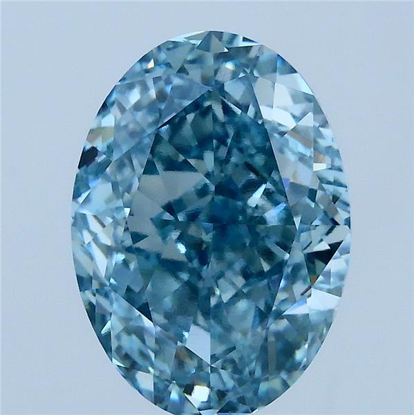 4.00 Carat Oval Shaped, Very Good Cut, FANCY VIVID BLUE Color, VVS2 Clarity, IGI Certified Lab Grown Diamond