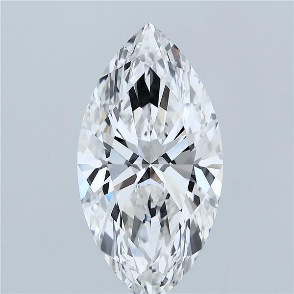 3.08 Carat Marquise Shaped, Ideal Cut, F Color, VVS2 Clarity, IGI Certified Lab Grown Diamond