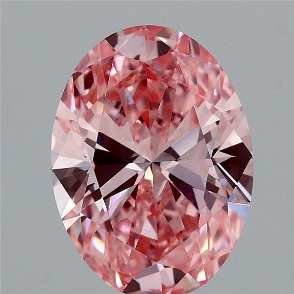 2.01 Carat Oval Shaped, Ideal Cut, FANCY VIVID PINK Color, VS1 Clarity, IGI Certified Lab Grown Diamond