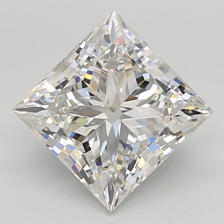 4.09 Carat Princess Shaped, Ideal Cut, G Color, VS1 Clarity, IGI Certified Lab Grown Diamond