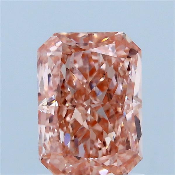 1.56 Carat Radiant Shaped, Excellent Cut, FANCY INTENSE PINK Color, VS1 Clarity, IGI Certified Lab Grown Diamond