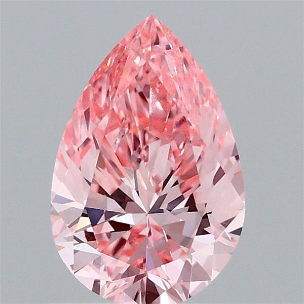 0.99 Carat Pear Shaped, Ideal Cut, FANCY VIVID PINK Color, VVS2 Clarity, IGI Certified Lab Grown Diamond