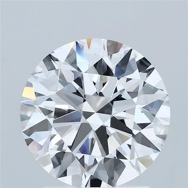 2.06 Carat Round Shaped, Ideal Cut, D Color, VVS2 Clarity, IGI Certified Lab Grown Diamond