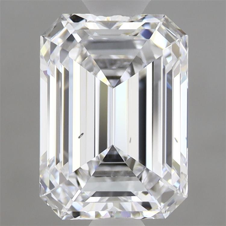 2.06 Carat Emerald Shaped, Very Good Cut, D Color, VS2 Clarity, GIA Certified Lab Grown Diamond