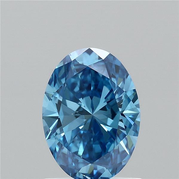 1.00 Carat Oval Shaped, Ideal Cut, FANCY VIVID BLUE Color, VS1 Clarity, IGI Certified Lab Grown Diamond