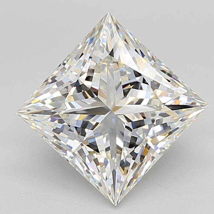 4.09 Carat Princess Shaped, Ideal Cut, G Color, VS1 Clarity, IGI Certified Lab Grown Diamond