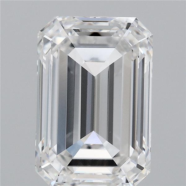5.07 Carat Emerald Shaped, Ideal Cut, E Color, VVS1 Clarity, IGI Certified Lab Grown Diamond