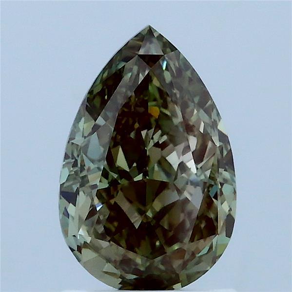 1.61 Carat Pear Shaped, Very Good Cut, FANCY VIVID GREEN Color, VS1 Clarity, IGI Certified Lab Grown Diamond