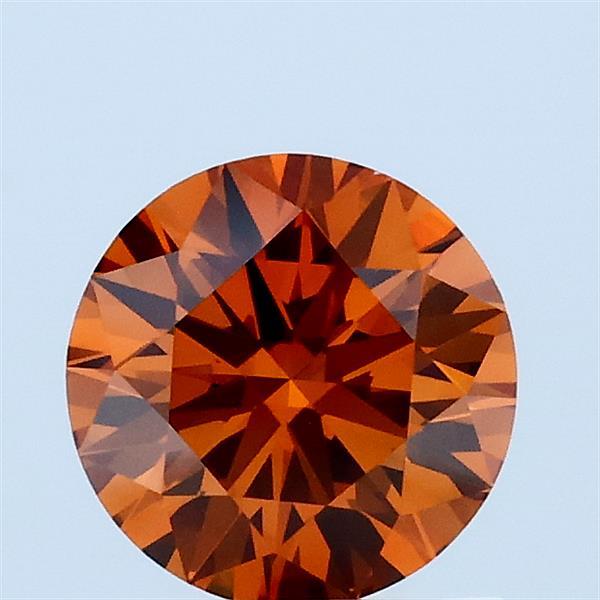 1.00 Carat Round Shaped, Excellent Cut, FANCY VIVID ORANGE Color, VVS2 Clarity, IGI Certified Lab Grown Diamond