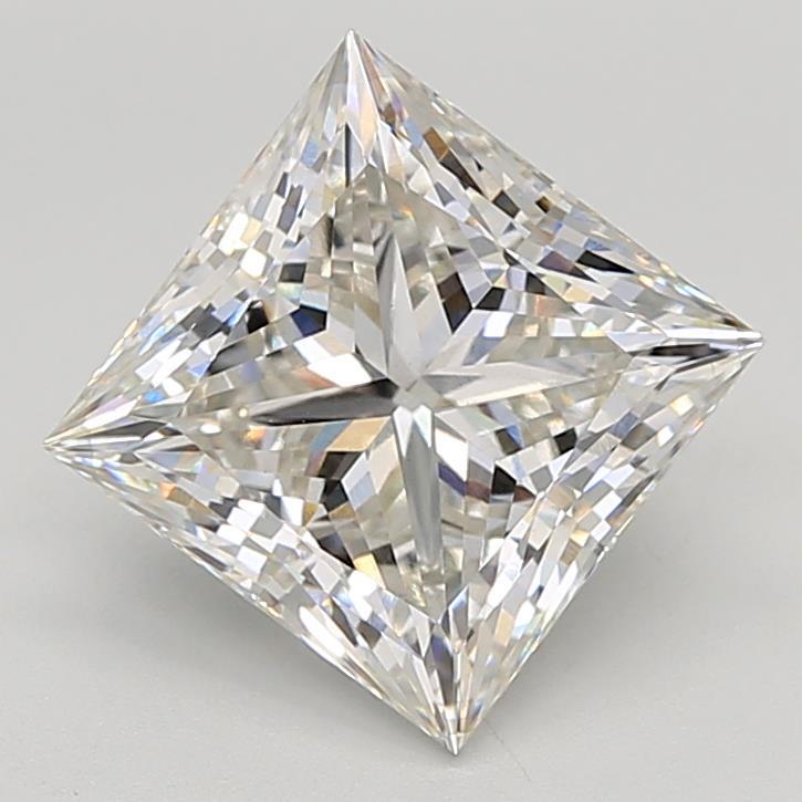 4.08 Carat Princess Shaped, Ideal Cut, G Color, VS1 Clarity, IGI Certified Lab Grown Diamond