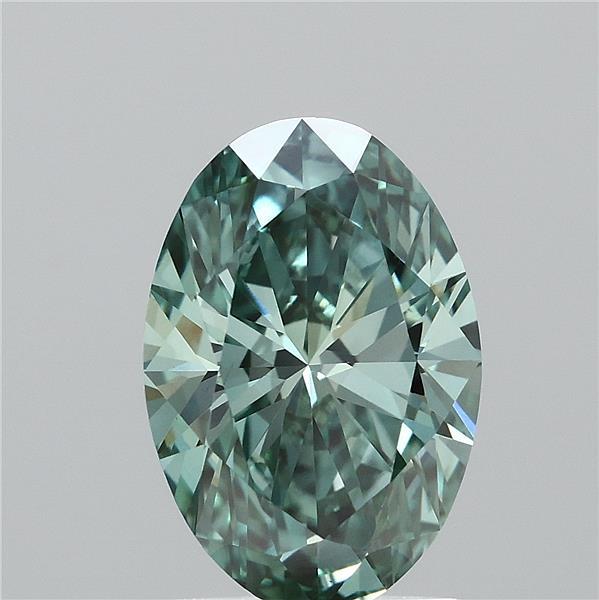 1.65 Carat Oval Shaped, Ideal Cut, FANCY VIVID GREEN Color, VS1 Clarity, IGI Certified Lab Grown Diamond